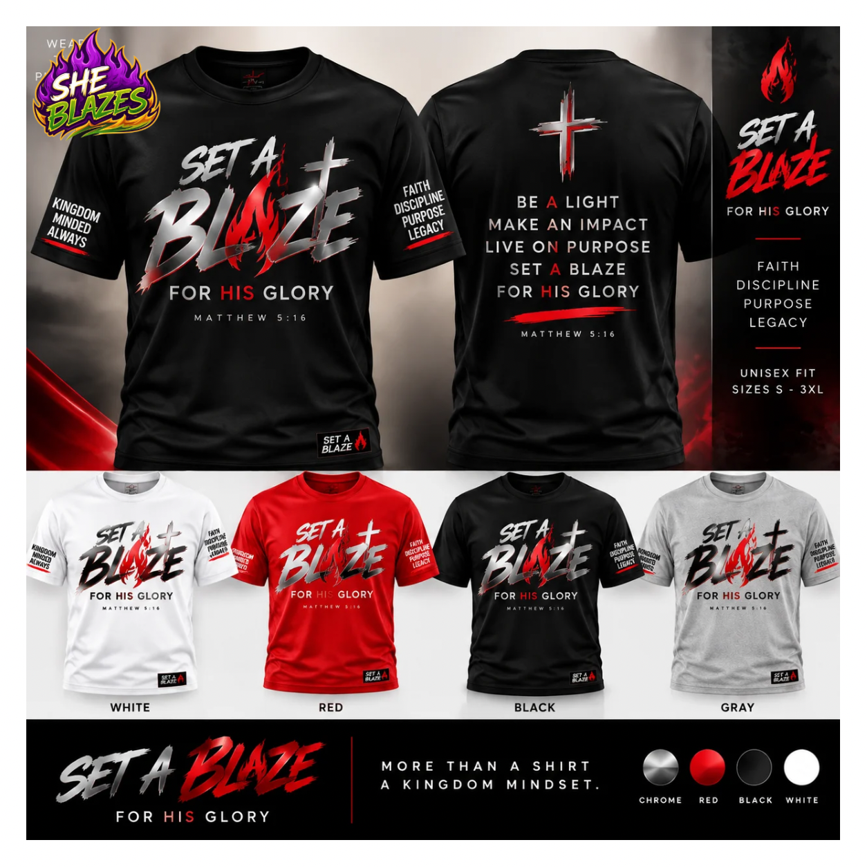 'Set A Blaze' Unisex T-Shirt