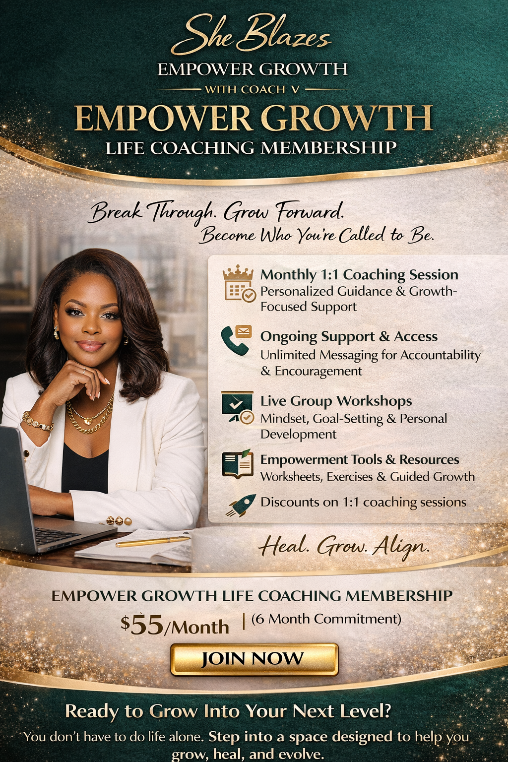 She Blazes Empower Growth Life Coaching Membership