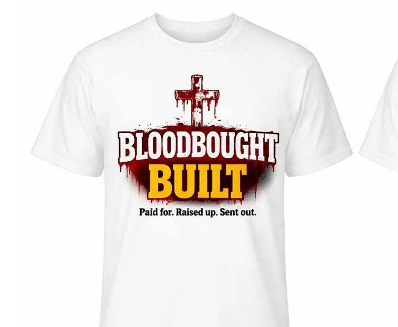 Bloodbought Built Christian Graphic T-Shirt