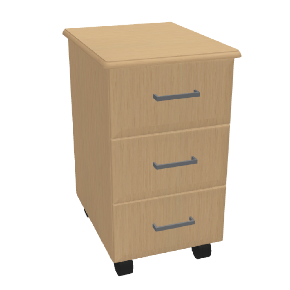 Theatre Bedside Cabinet, 3 Drawers (C)