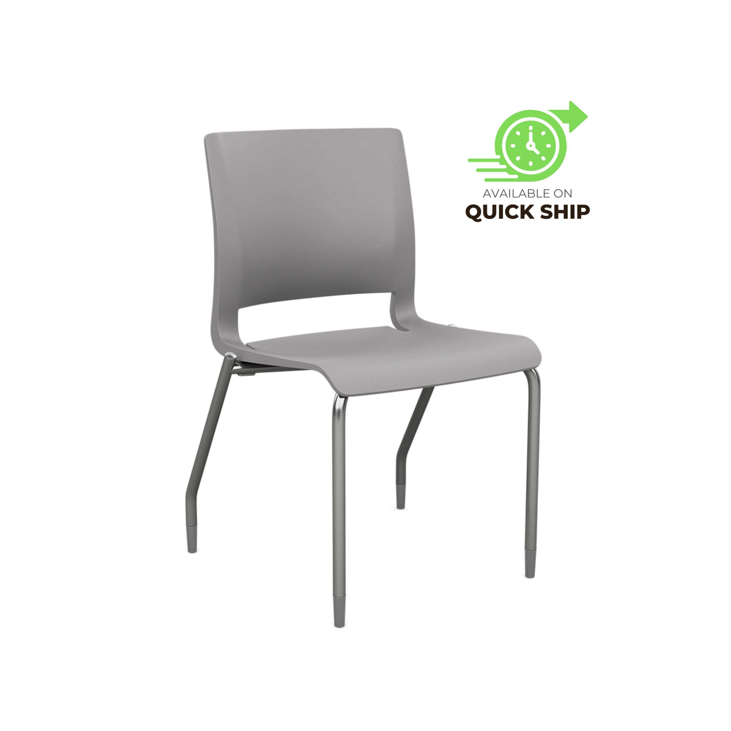 Rio Four Leg Armless Chair Plastic Back & Seat (C)
