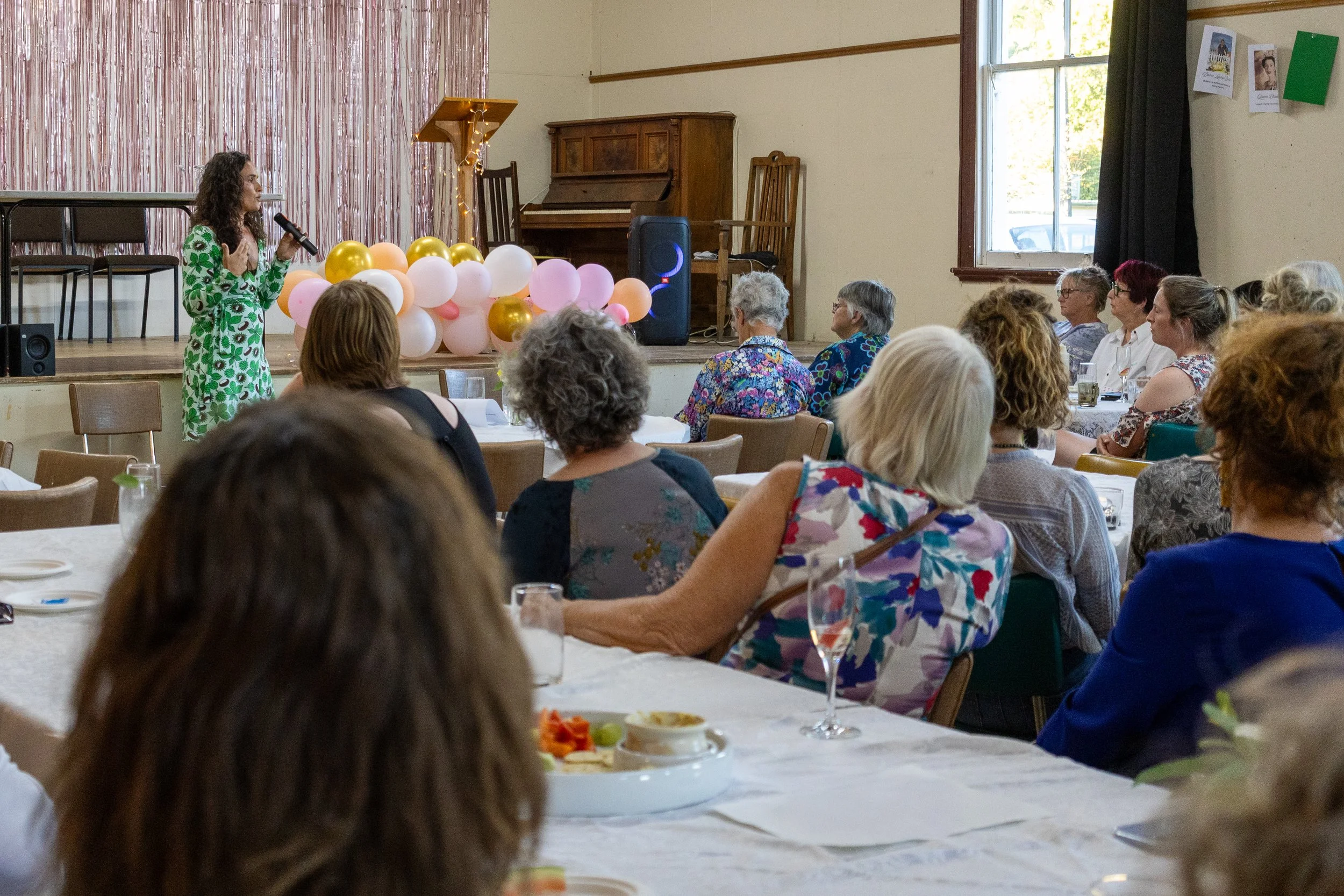 Marina Kurban speaking in Tapawera for International Womens Day
