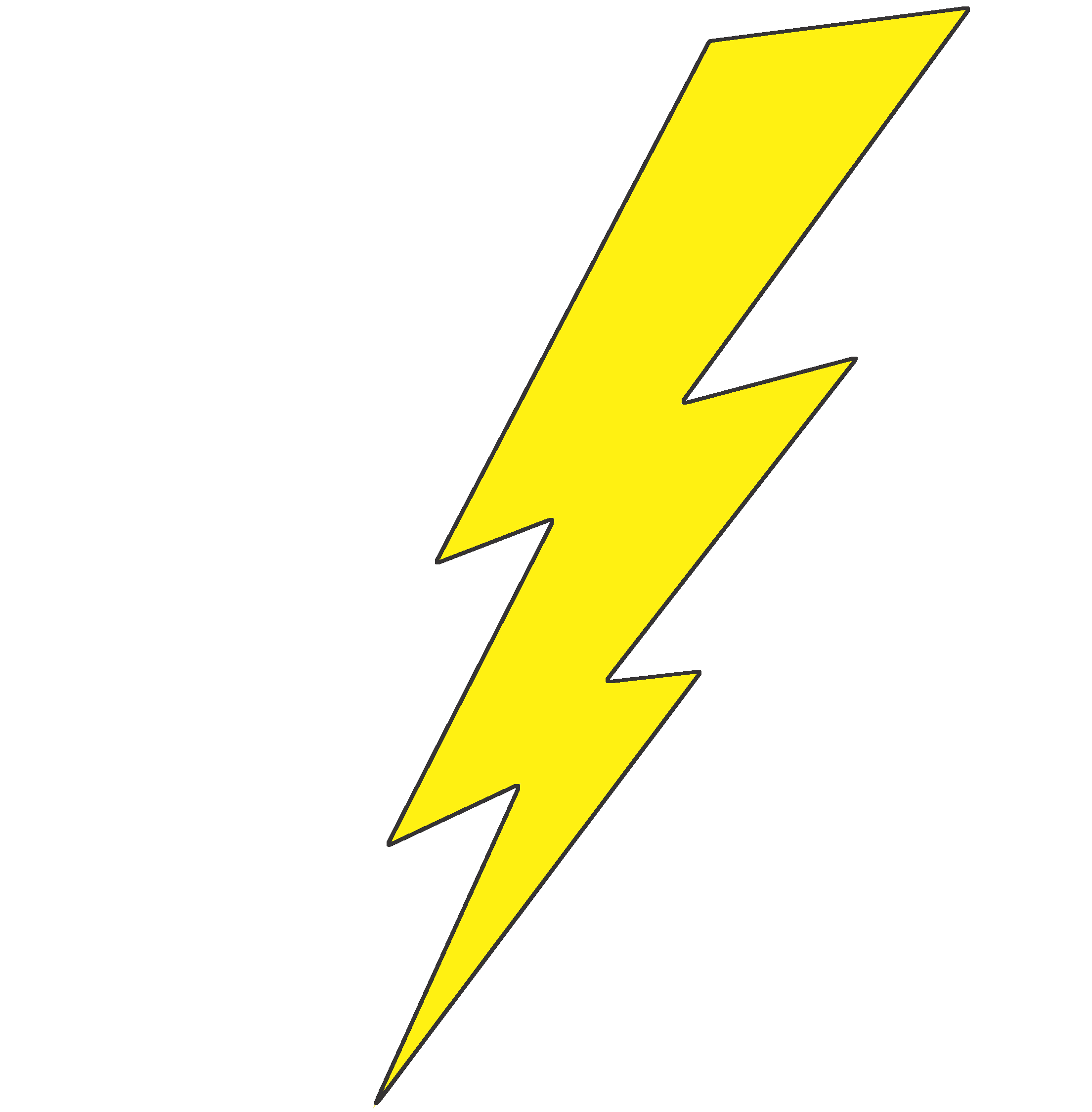 Yellow lightning bolt symbol on a black background.