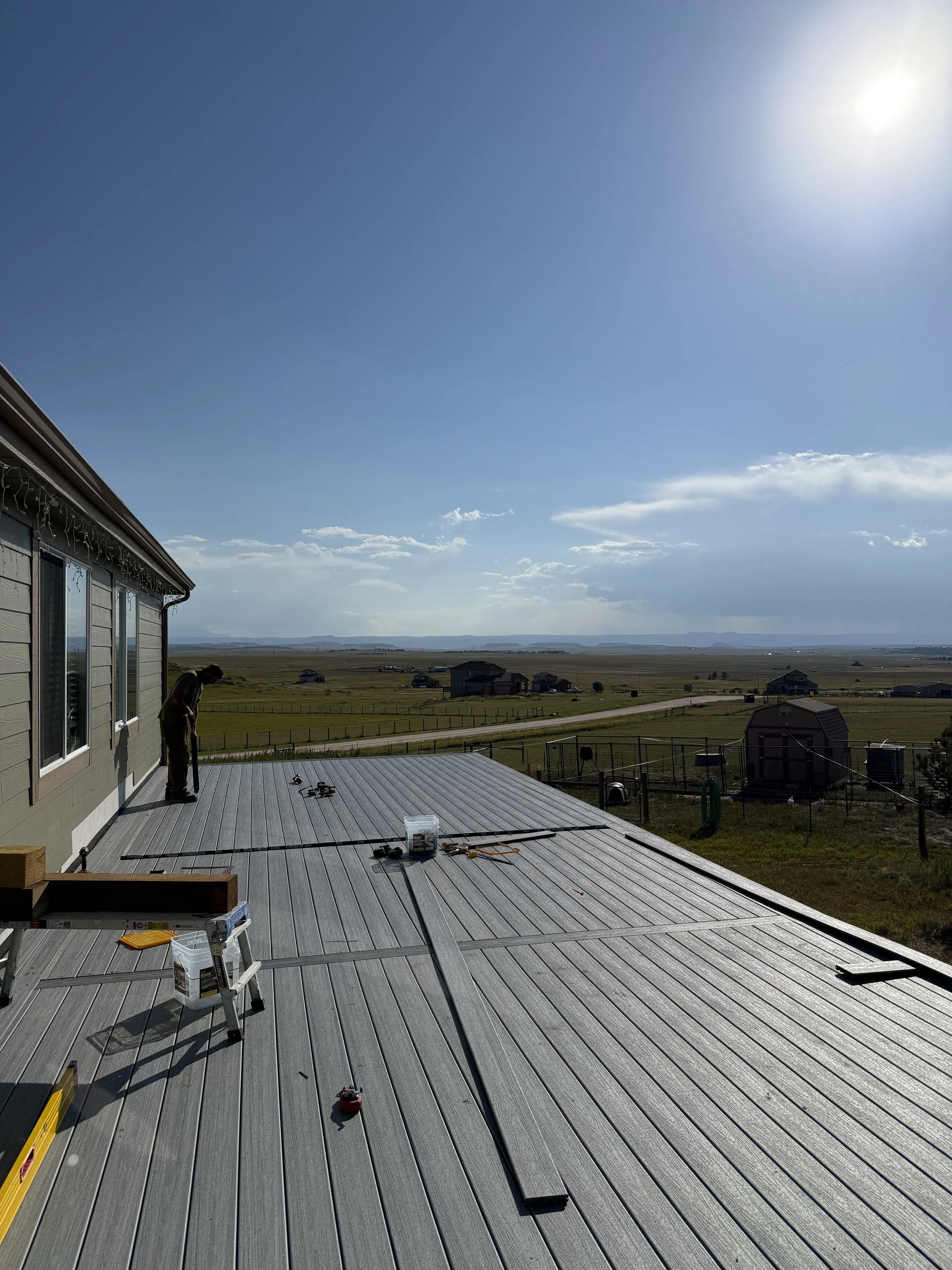 Trex decking, Elizabeth Colorado, work in progress