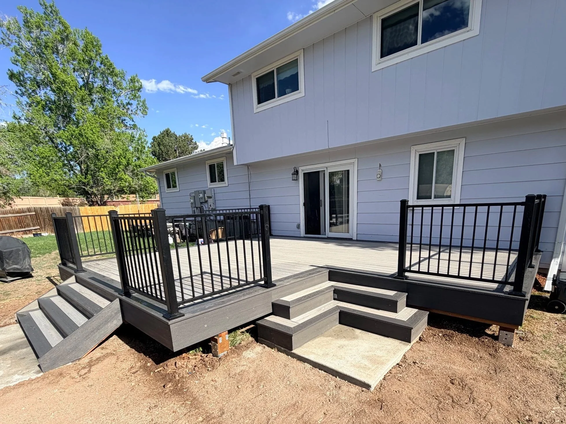 Fiberon Concordia Composite Deck, Picture Frame Border, Steel Railing, New Deck, Lone Tree Colorado