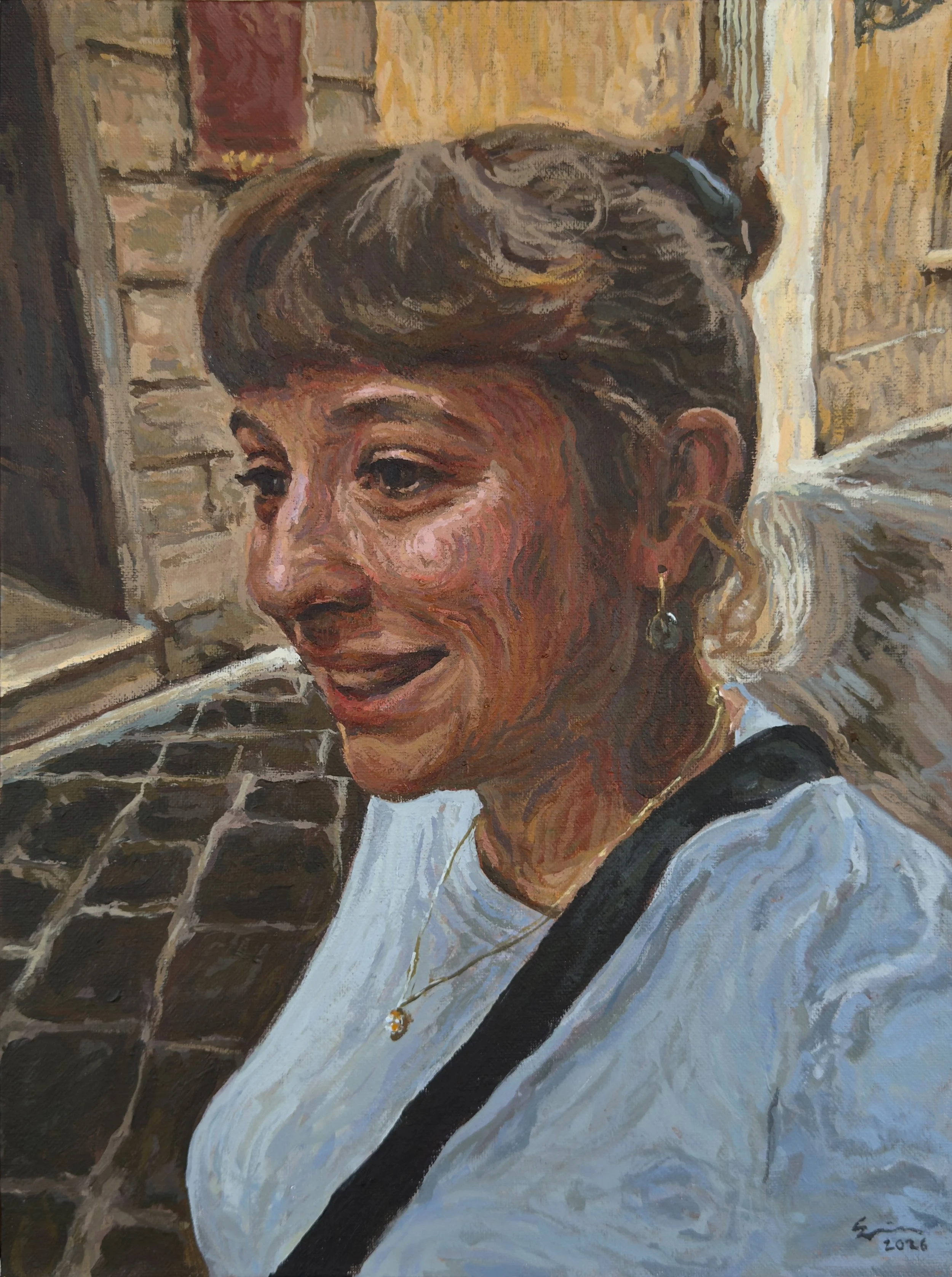 Lola,
2026,

Acrylic on Canvas,
12 inches x 16 inches