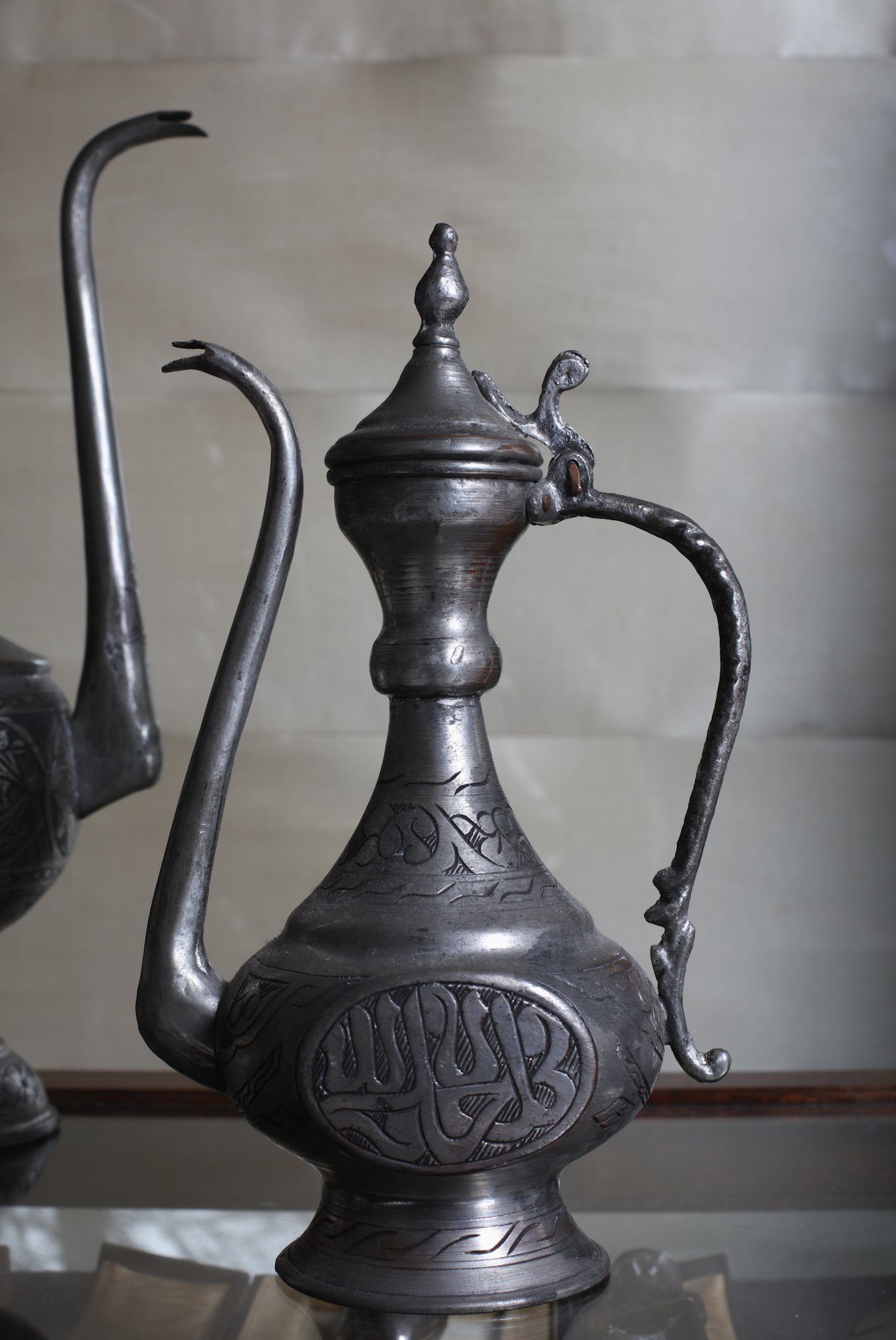 An Early 20th-Century Engraved Aftaba Vessel