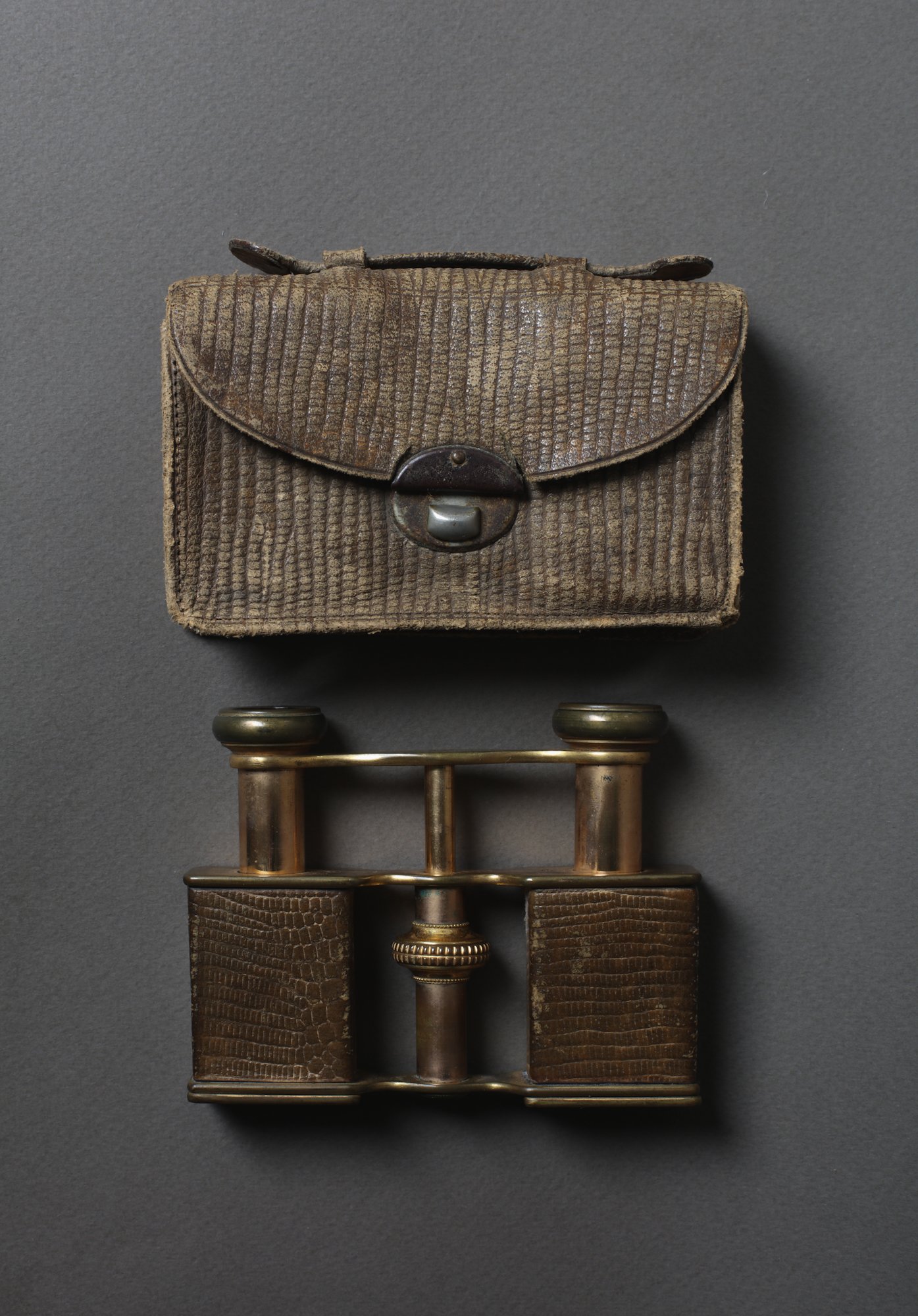 A Pair of Late 19-Century French Flammarion Leather-Covered Opera Glasses