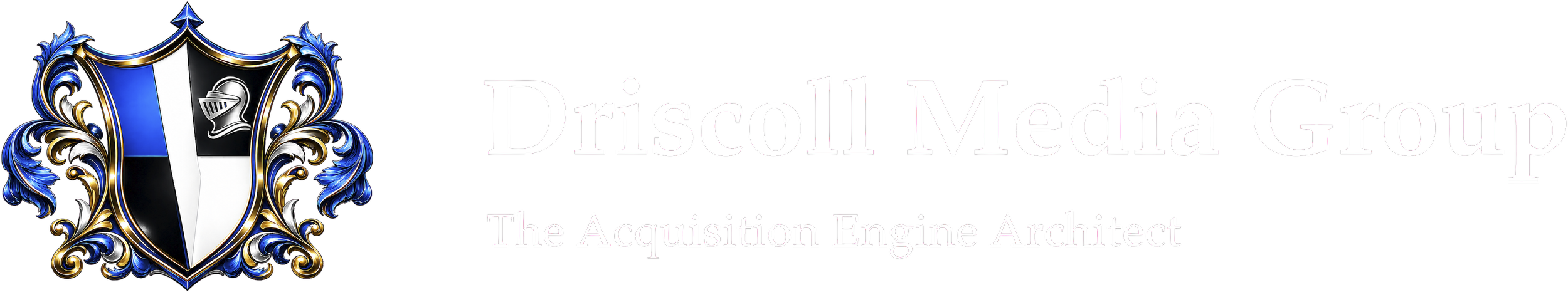 Driscoll Media Group logo a digital marketing agency represented by a family crest