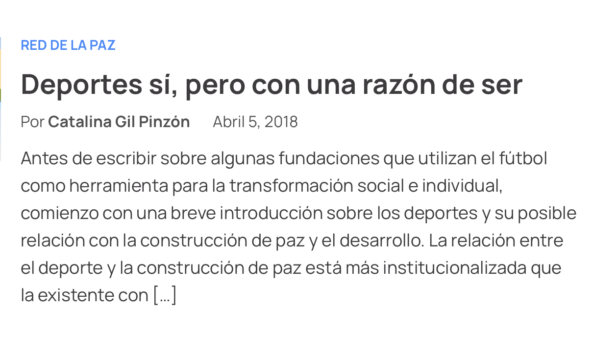 Deportes y paz