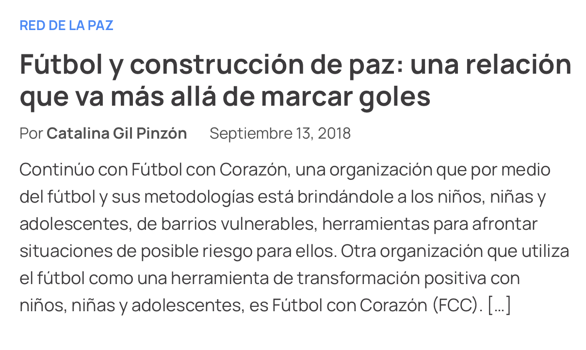 Fútbol y paz