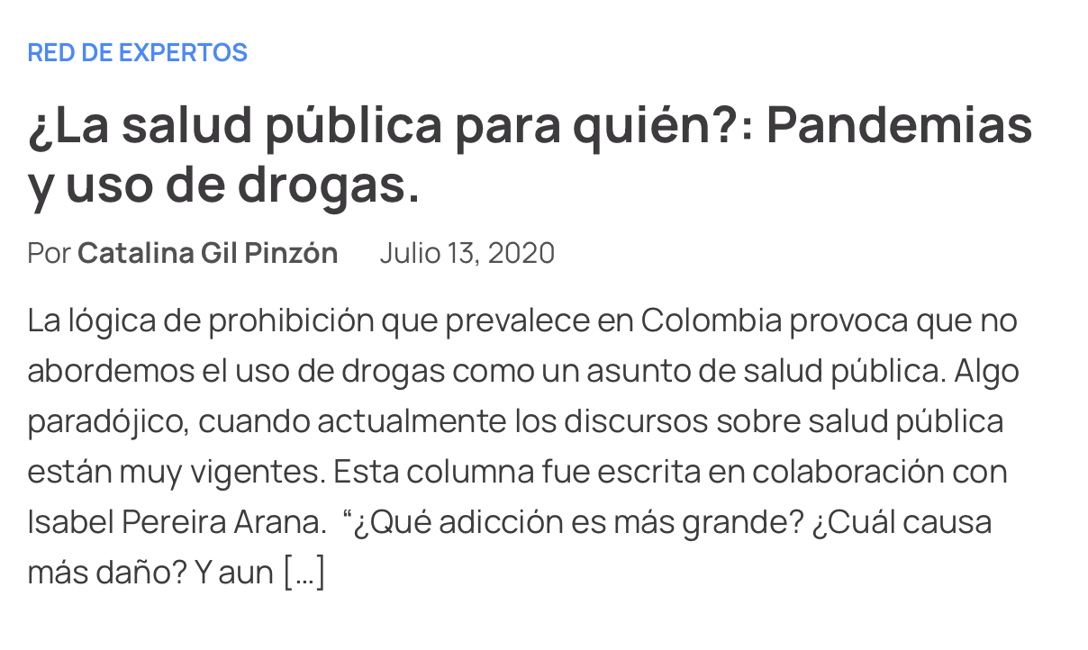 Salud, drogas