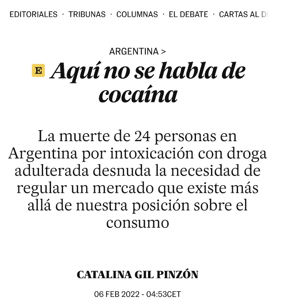 Argentina cocaína