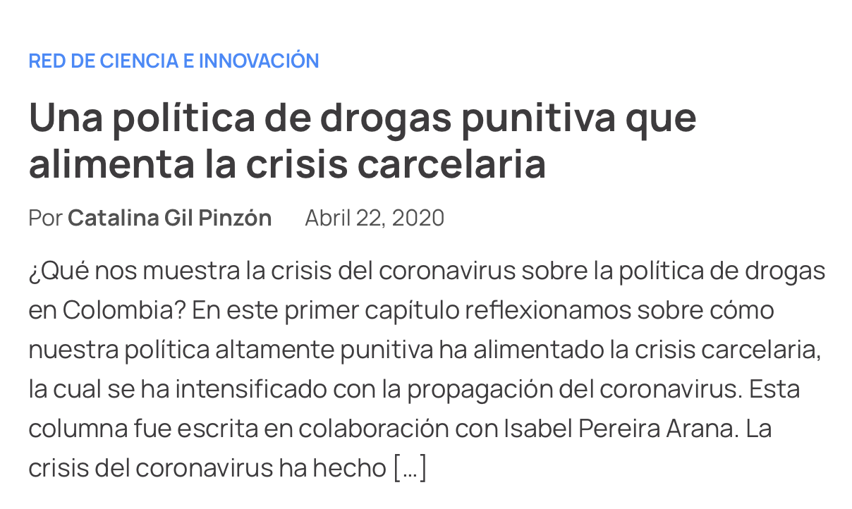 Cárcel, drogas