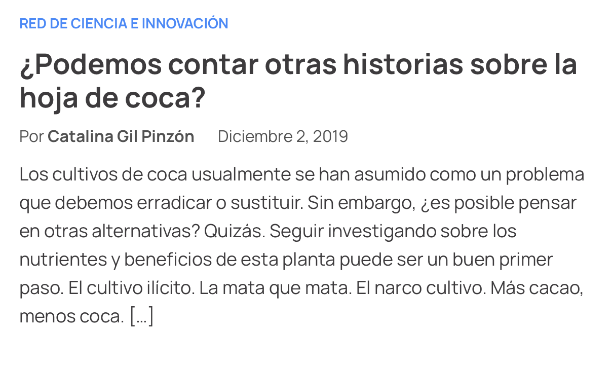 Coca narrativas