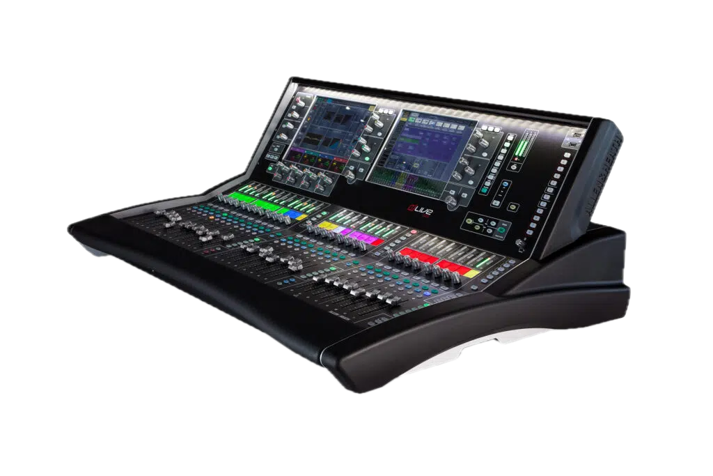 Allen & Heath DLive S500 professional audio mixing console side profile 