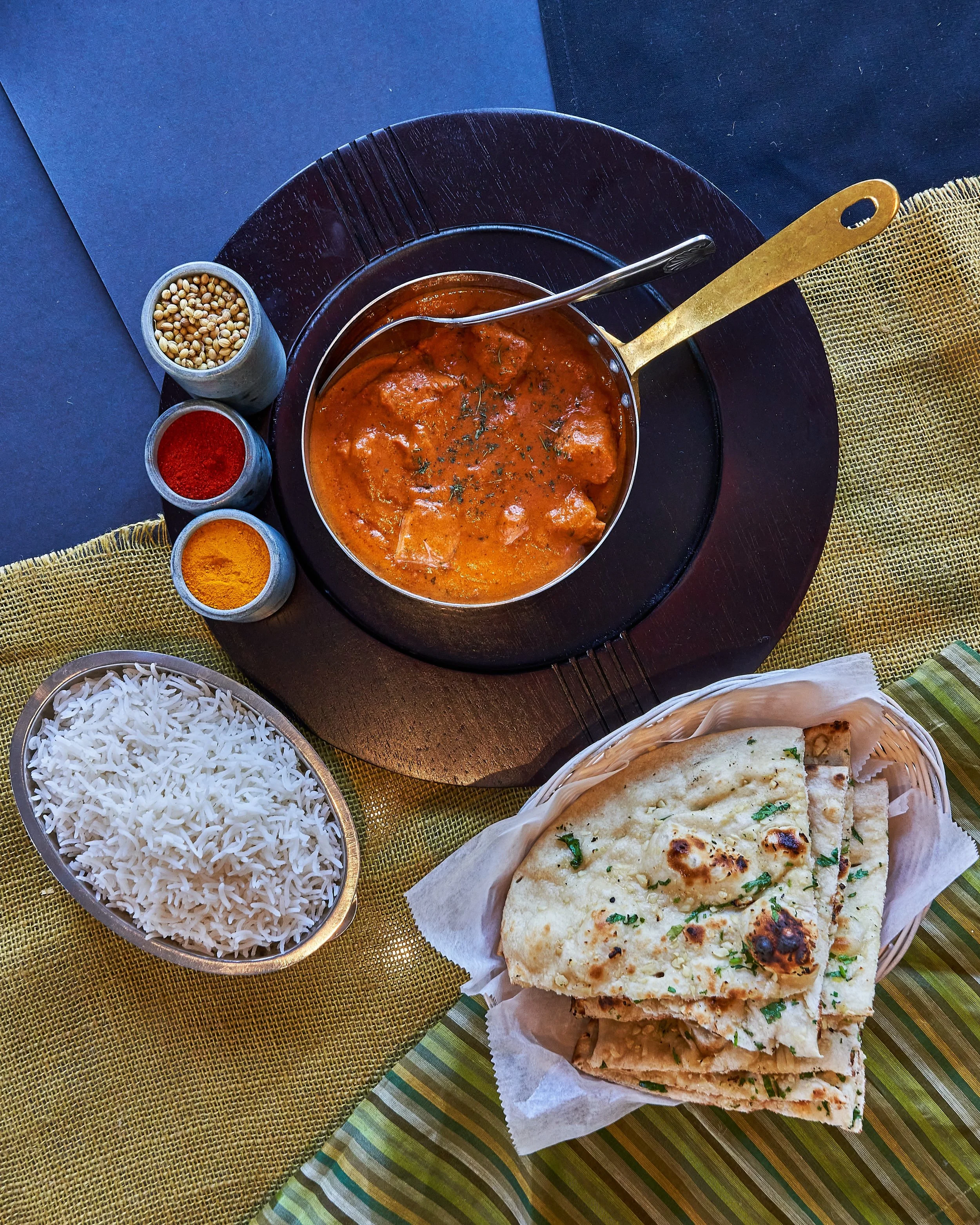 Chicken Tikka Masala with Garlic Naan