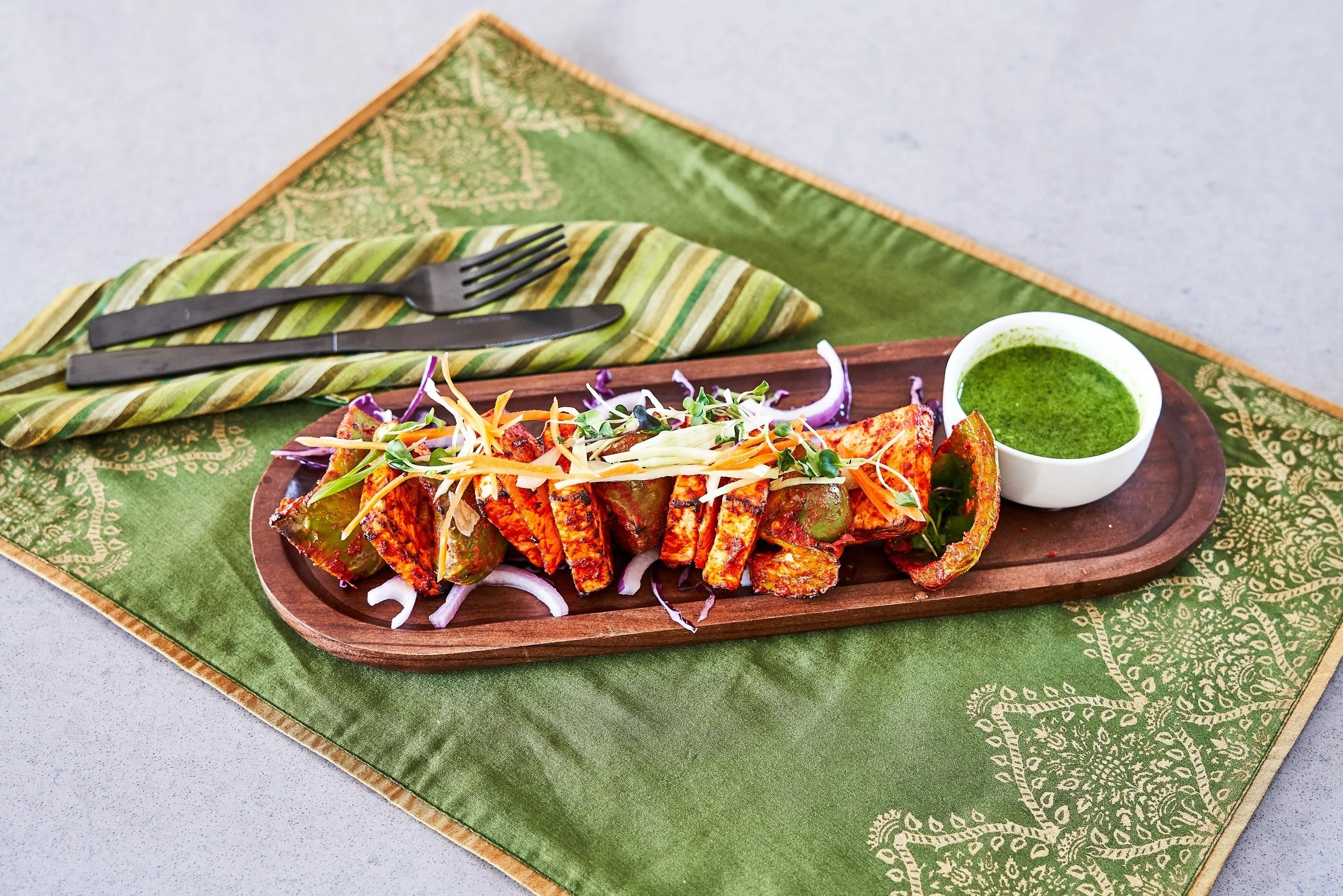 Grilled paneer tikka appetizer
