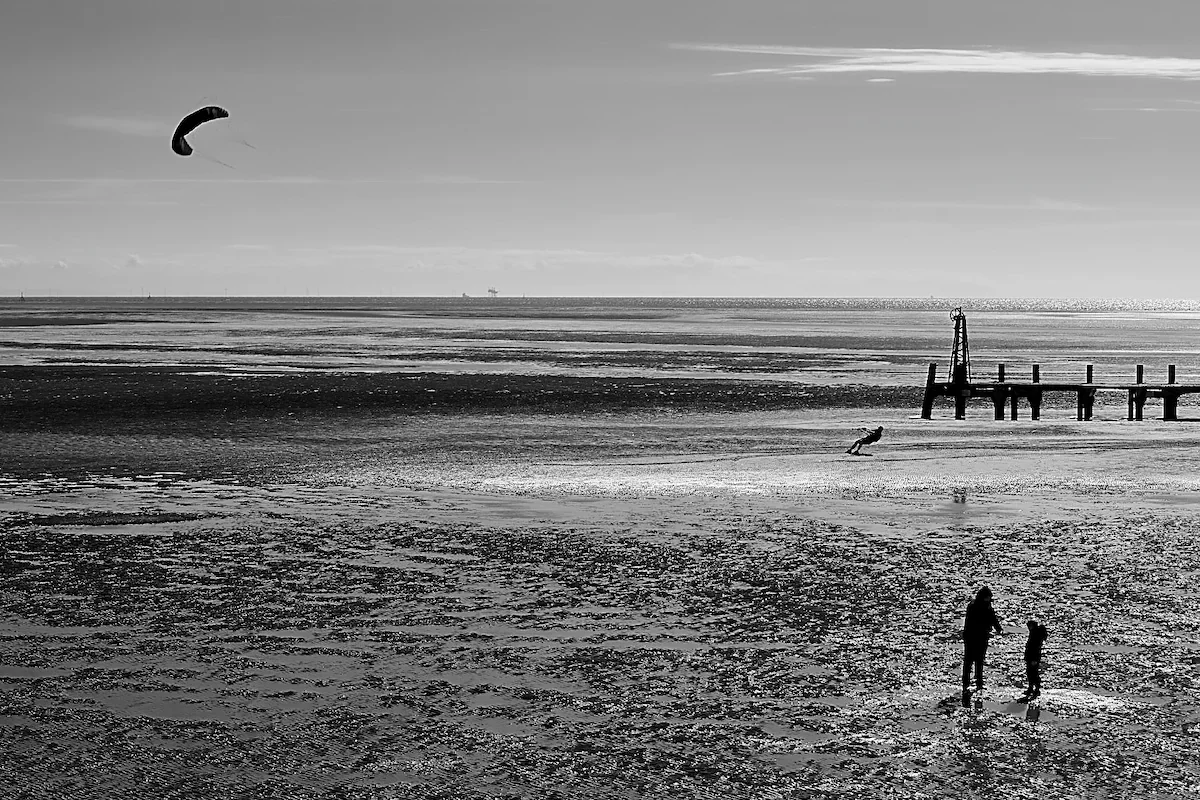 northwest coast man and dogs shore lancashire ine art photography by ManChingKC