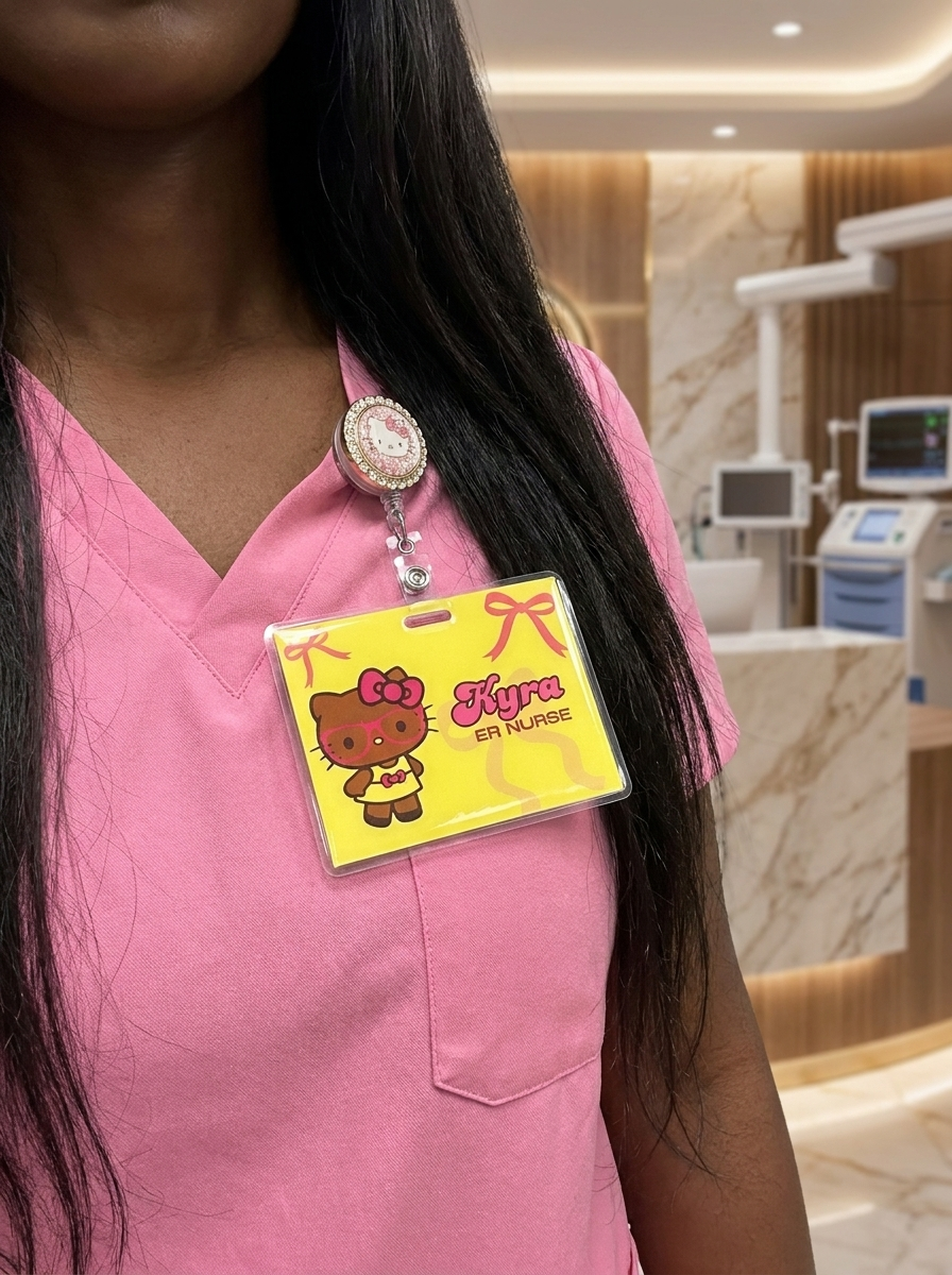 Cute & Clocked In Badge Buddy