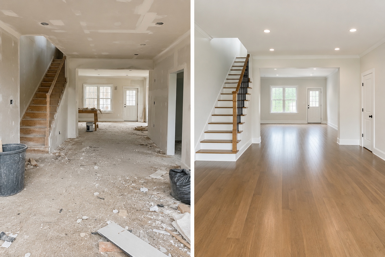 Interior construction cleaning