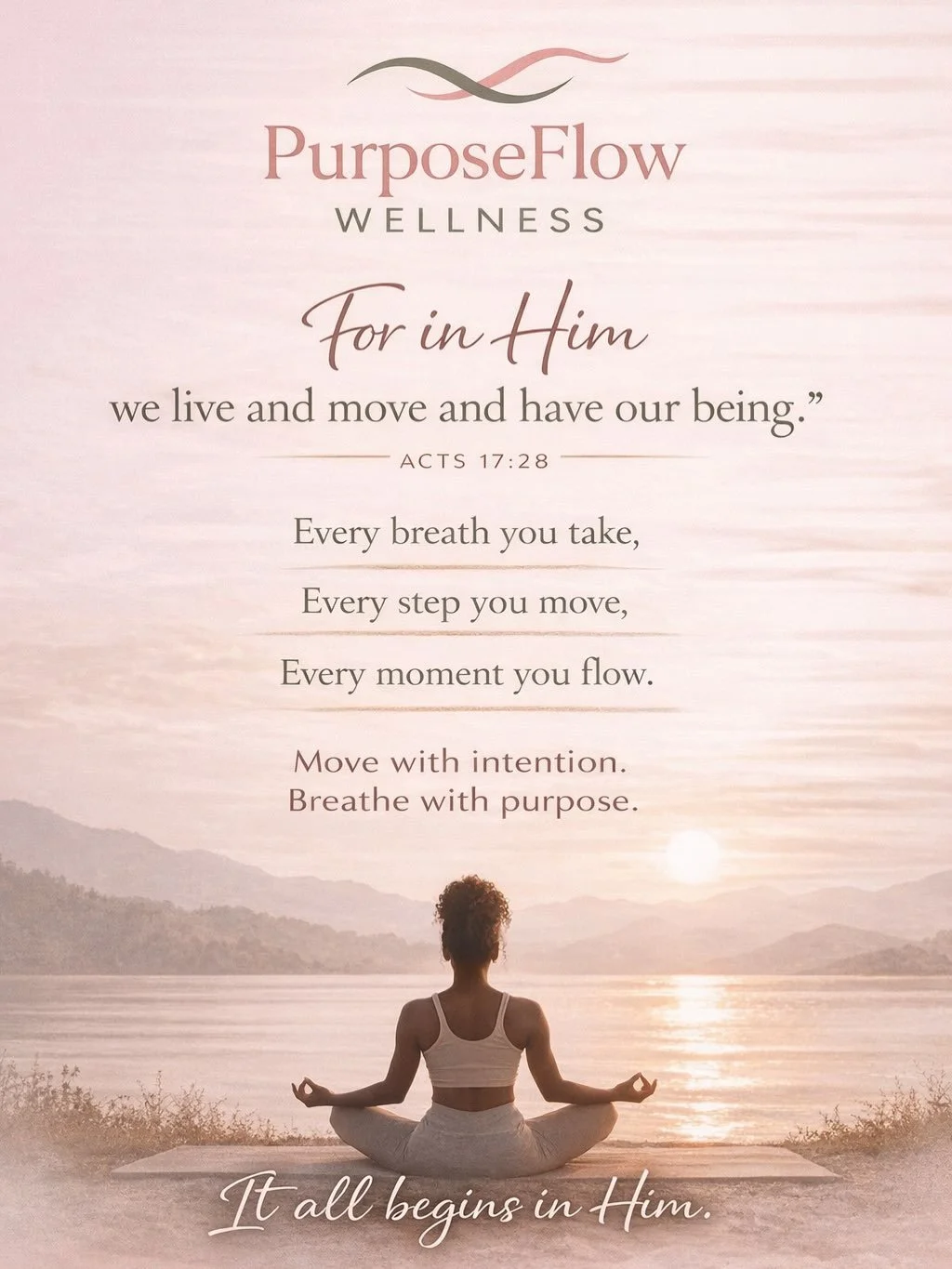 &ldquo;For in Him we live and move and have our being.&rdquo; Acts 17:28 🤍

Everything you need is already within you&hellip; because He is within you.

Every breath you take.
Every step you move.
Every moment you flow.

It all begins and is sustain