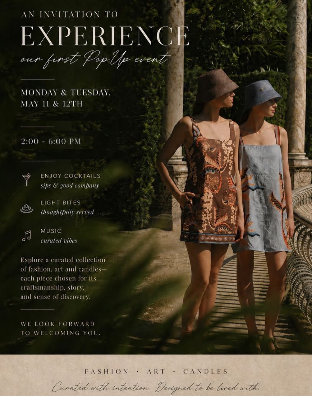 We invite you to come experience our popup event in DC May 11th &amp; 12th