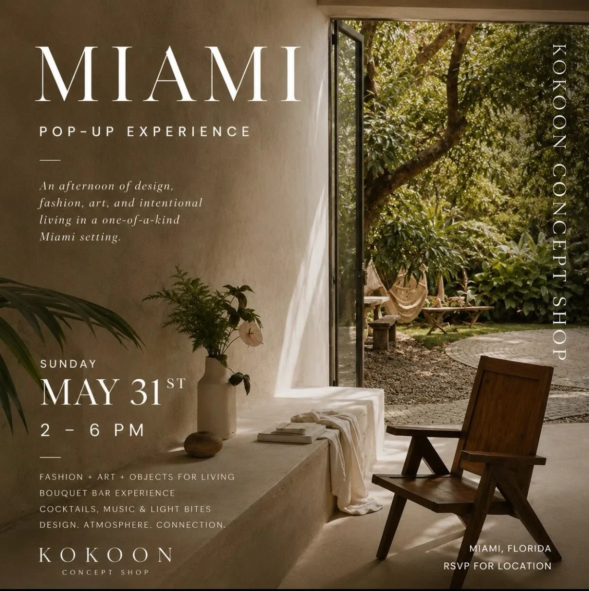 Counting down to our next PopUp Experience in Miami - May 31st 2-6pm