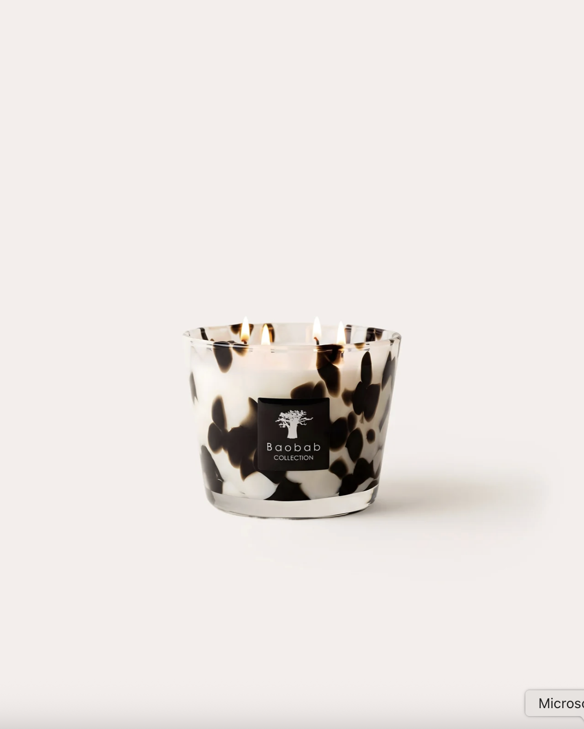 Baobab - Pearls Black Candle Max 10