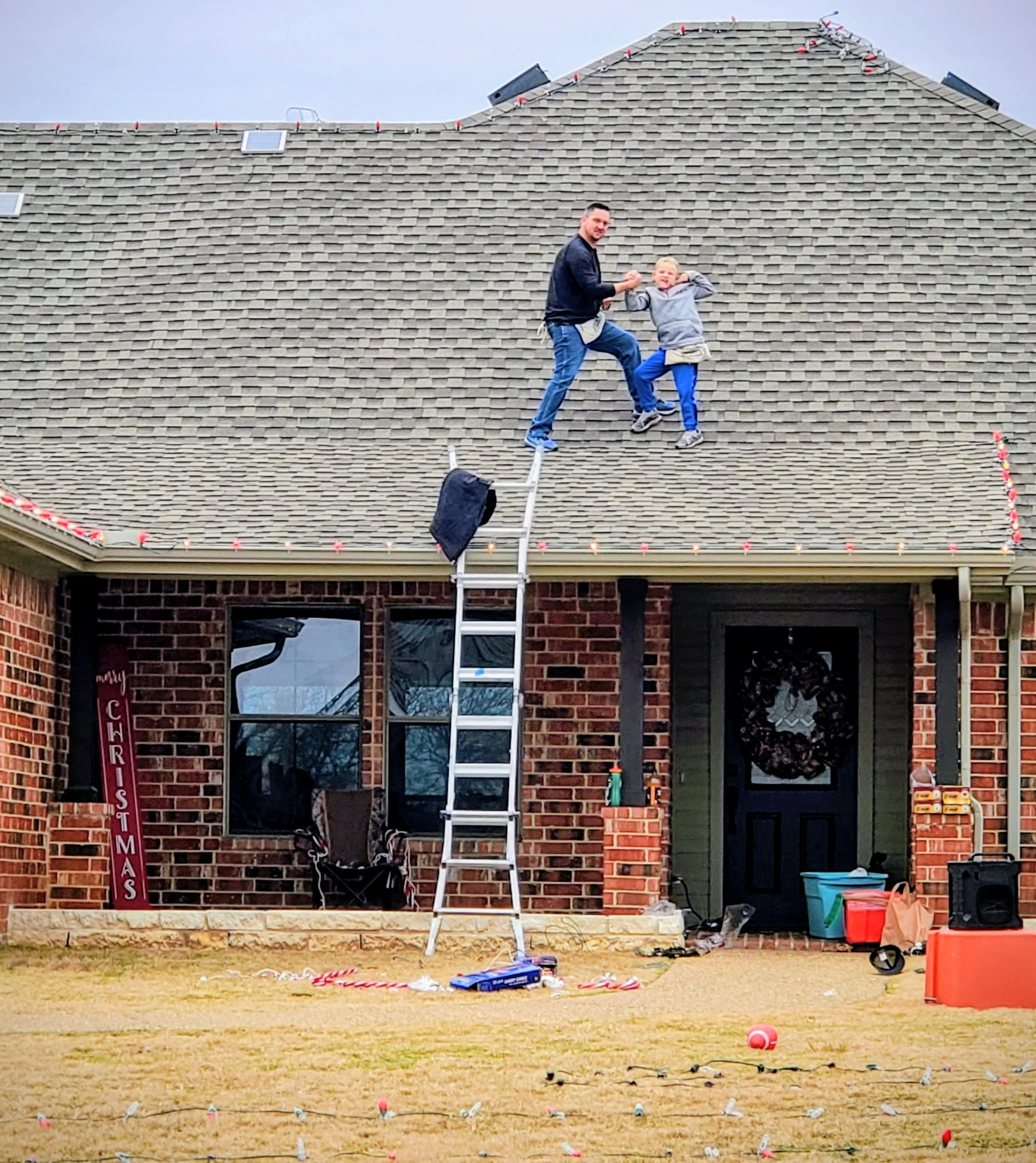 C&E on roof - xmas.jpg