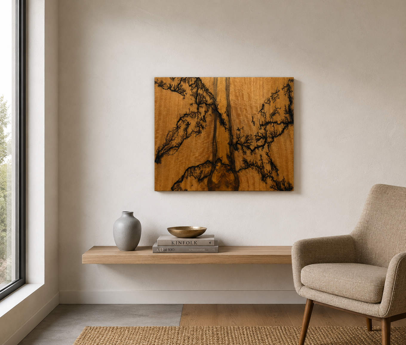 Fractal Burn Wood Art | Prosperity