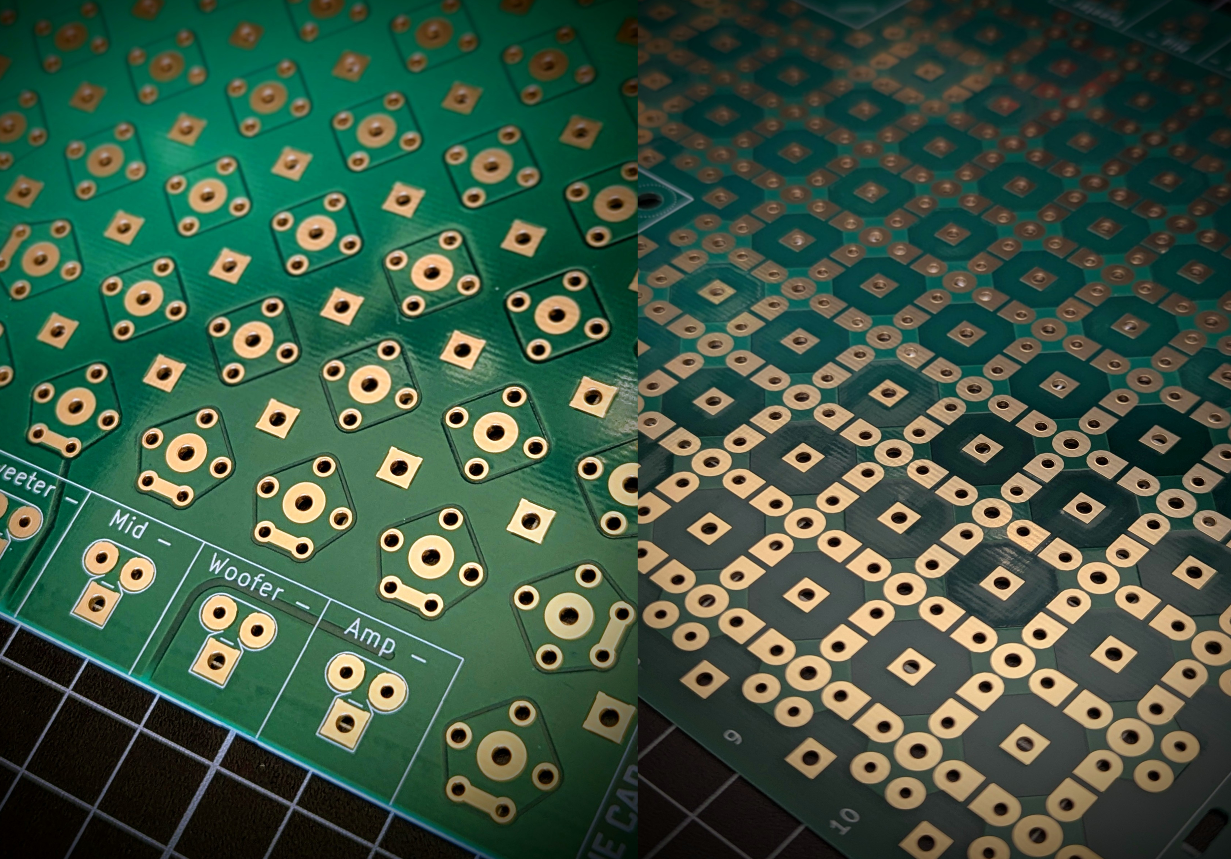 Universal PCB for loudspeaker crossovers