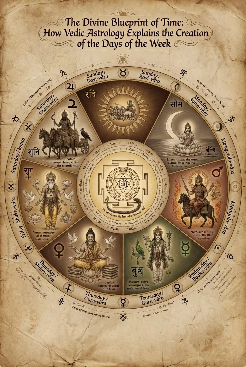 The Divine Blueprint of Time: How Vedic Astrology Explains the Creation of the Days of the Week