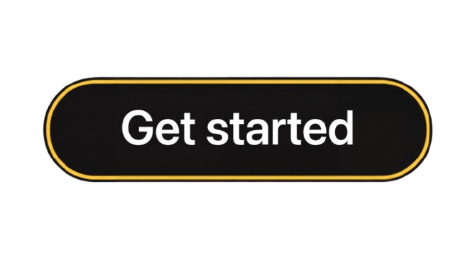 Black button with yellow border and white text that says 'Get started'