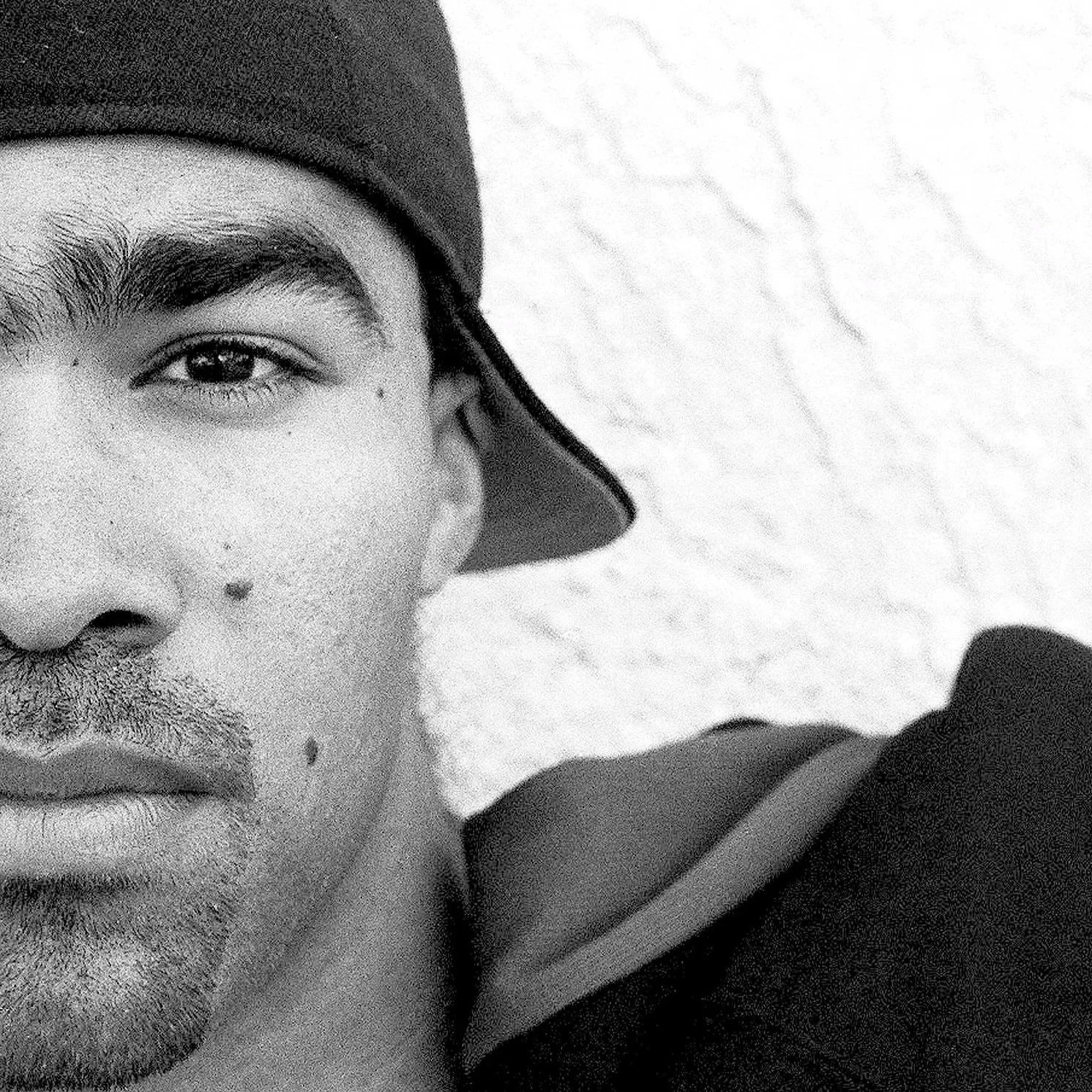 african american male hat black and white