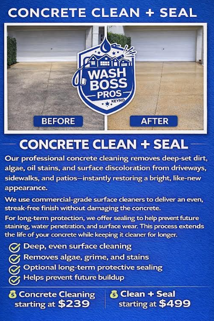 Pressure washing services flyer Lima Ohio driveway house roof cleaning