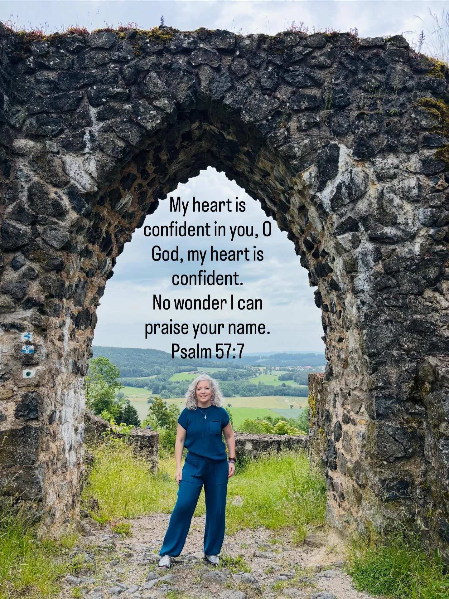 **Fortress ruins in Germany near Flossenberg. 

This is the verse I&rsquo;ve been meditating on for over a month. I write it about 4-6 times a week in my planner and I love how it is beginning to rewire my brain. 

If I am not confident in Him&hellip