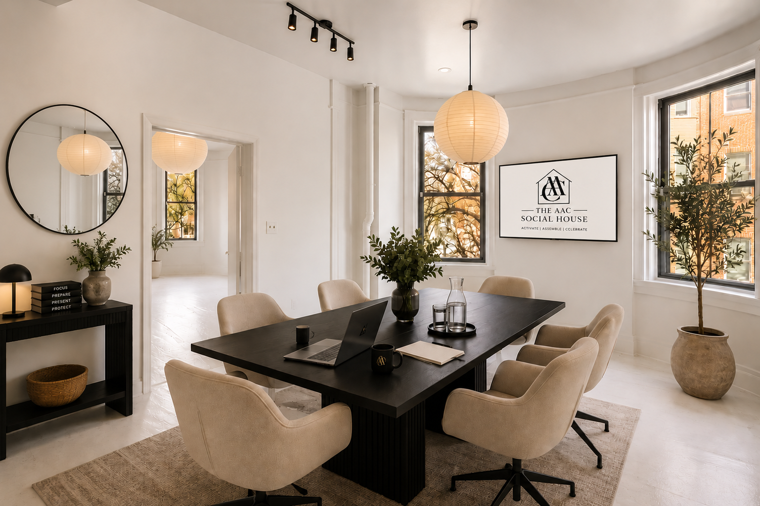 The Vault | Where vision is protected, strategy takes shape, and legacies are built. An intimate meeting space for purposeful conversations and powerful ideas. Up to 5 guests. *Styled Inspiration*