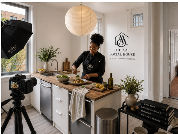 Open Kitchenette | From chef branding shoots and recipe development to food photography and cooking demonstrations, our space was designed to bring your culinary vision to life. Minimum (2) Hours per session. *Styled Inspiration*
