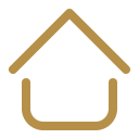 Line drawing of a simple house outline in brown