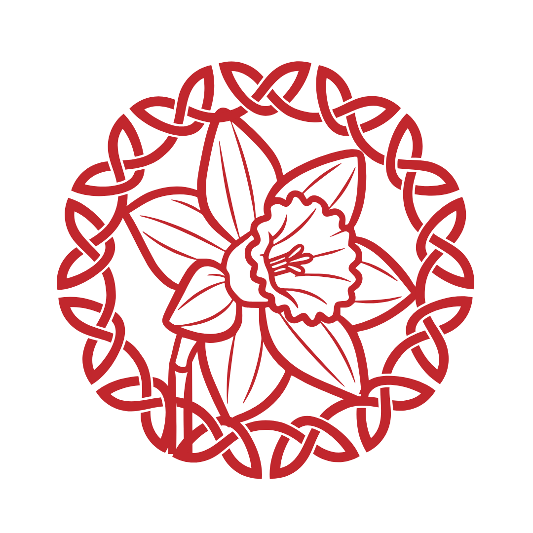Red floral design with a heart-shaped outline and intricate flower and leaf patterns on a black background.