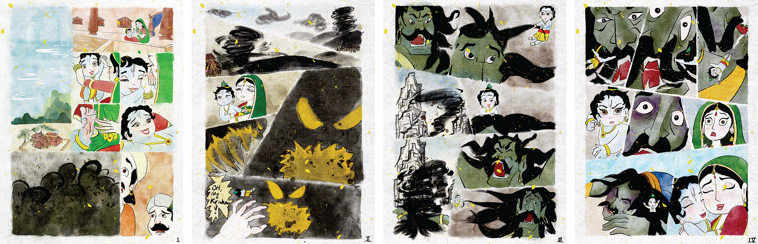 Visual story telling in the traditional chinese style