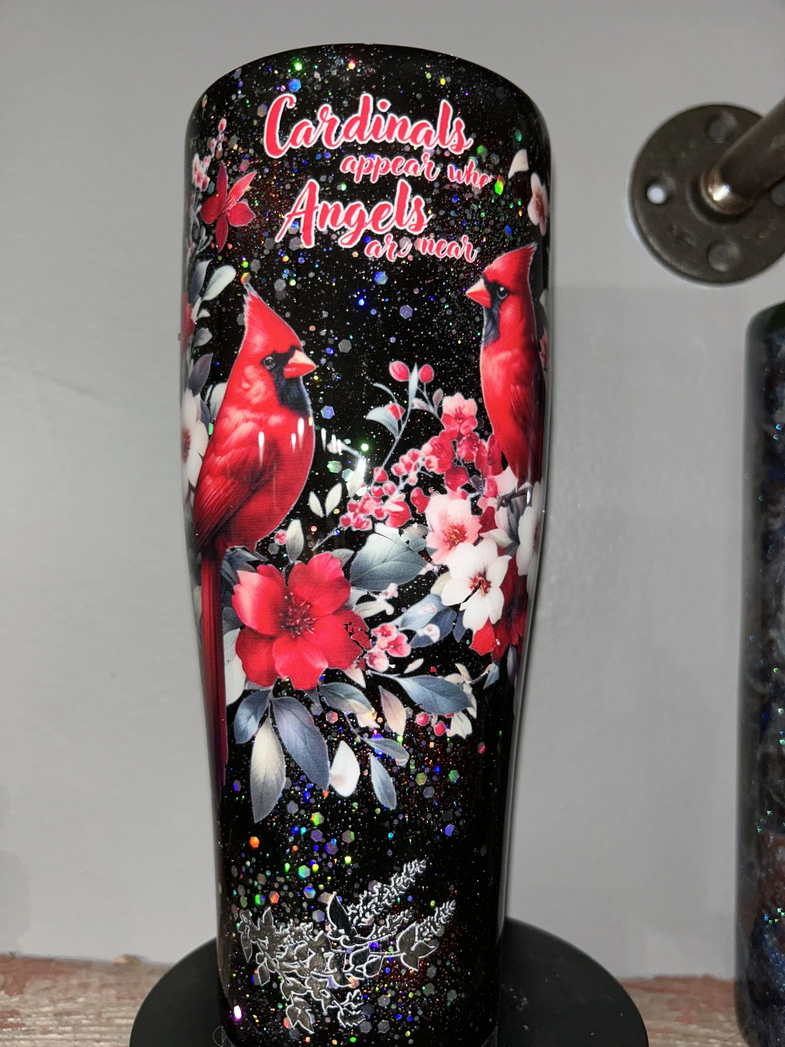 40oz Bruemate - Black with Cardinal