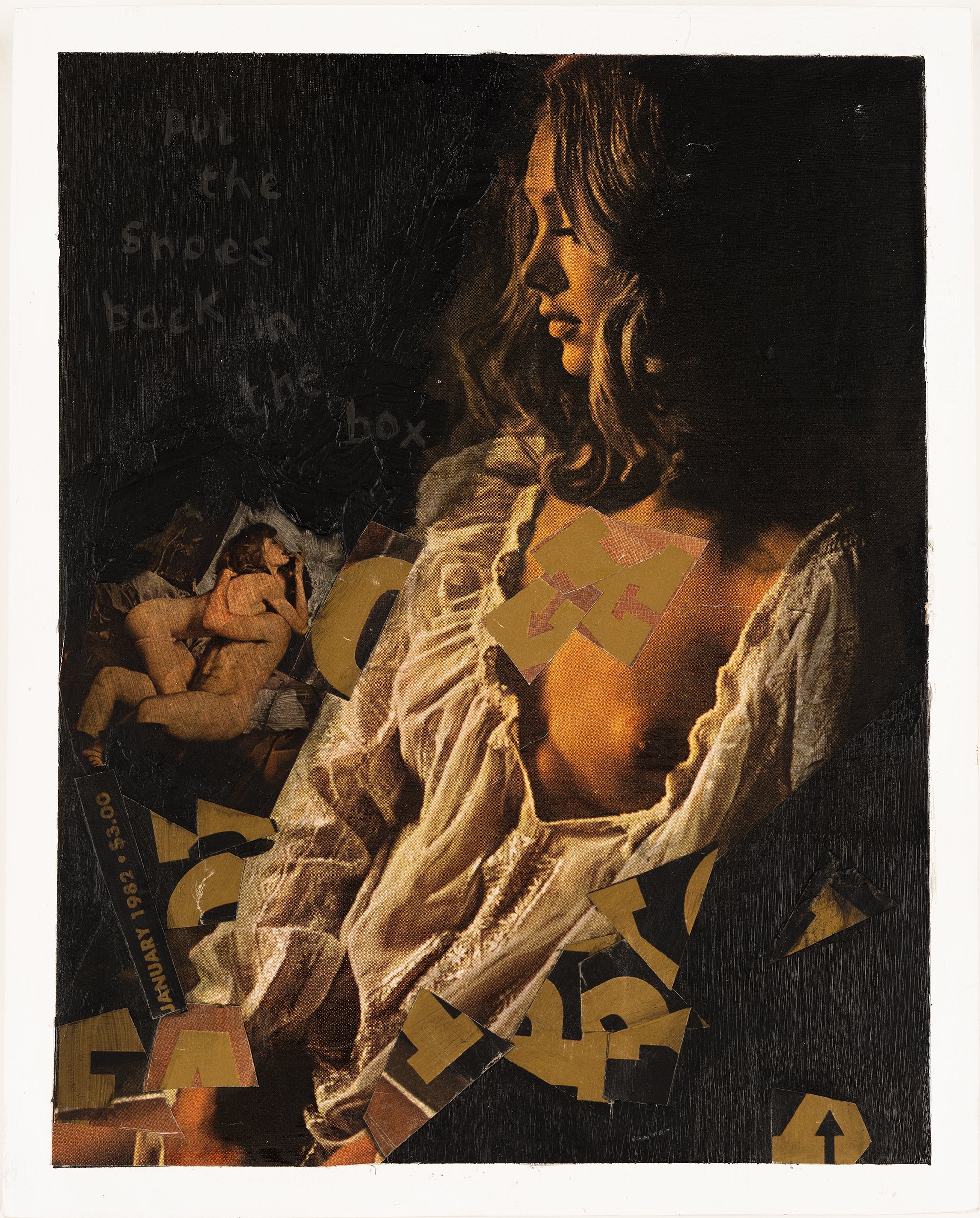 Dad's Drawer No. 7 (put the shoes back in the box)
Mixed media on board
16 x 20 in
2026