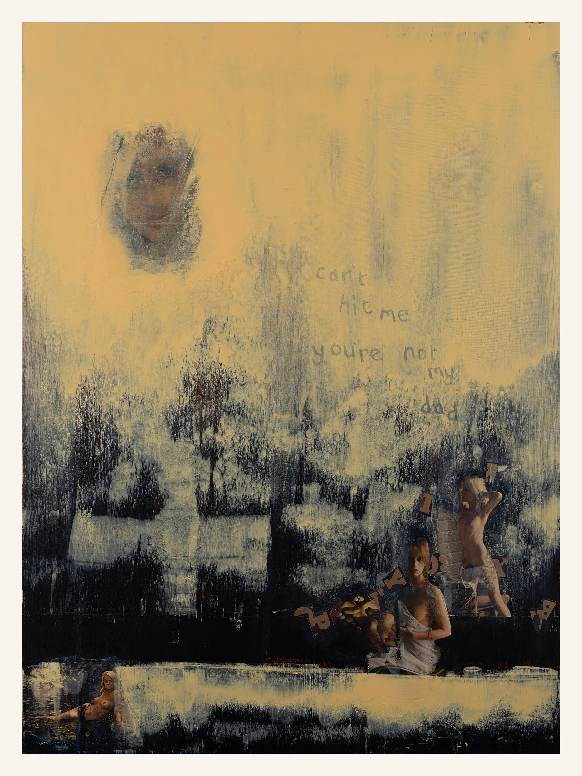 Dad's Drawer No. 6 (you can't hit me you're not my dad)
Mixed media on board
36 x 48 in
2026