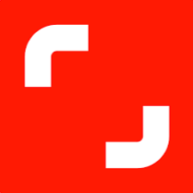 Red background with two white corner shapes resembling a broken or incomplete square, which is the logo of Shutterstock. Which you can use to do to make passive income.