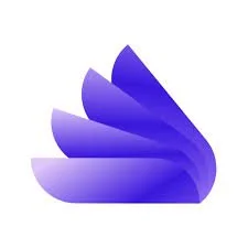 Abstract purple and blue geometric shape resembling a stylized fan or wing. Which the logo of the AI tool Butternut AI which is a generative AI-powered website builder that creates fully functional, mobile-responsive business websites.