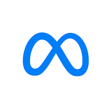 Blue abstract infinity symbol on white background, which is the logo of Meta. Which you can use to do a side hustle.