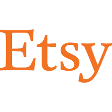 Part of an Etsy logo with orange text on a white background. Which you can use to do a side hustle.
