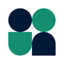 Four abstract shapes: two circles and two rounded squares, in dark blue and teal, arranged in a 2x2 grid, which is the logo of User Interviews. Which you can use to do a side hustle.